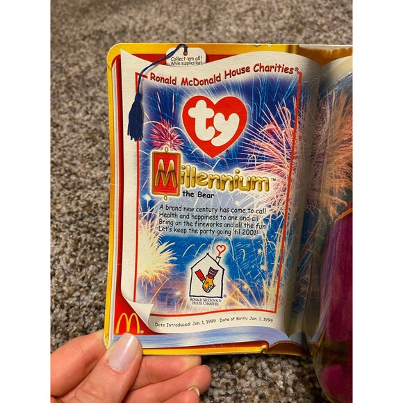 1999 Ty Beanie Baby Millennium (Millenium) Bear - McDonalds - New in box - Picture 4 of 9